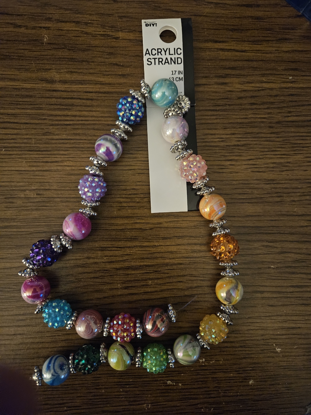Acrylic Strand Multicolor Beaded Necklace